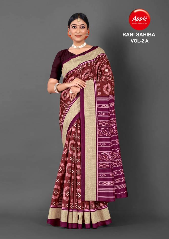 Apple Rani Sahiba Vol 2 Printed Bhagalpuri Silk Sarees Catalog